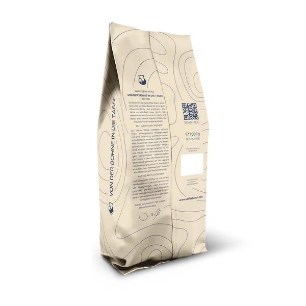 Café en grains Karibik 100%Arabica (3/5), 1kg - KAFFEE BRAUN