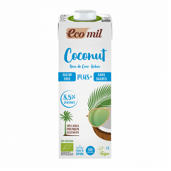 Lait de coco sans sucres, 1L Bio - ECOMIL Maroc vente en ligne epicerie Fine