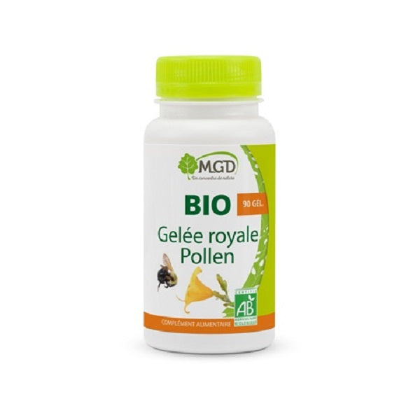 Gelée royale Pollen Bio, 90 Gélules - MGD NATURE Maroc vente en ligne epicerie Fine