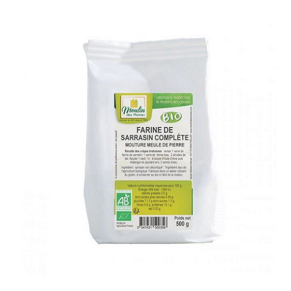Farine de sarrasin complète 500g - Moulin des Moines Maroc vente en ligne epicerie Fine