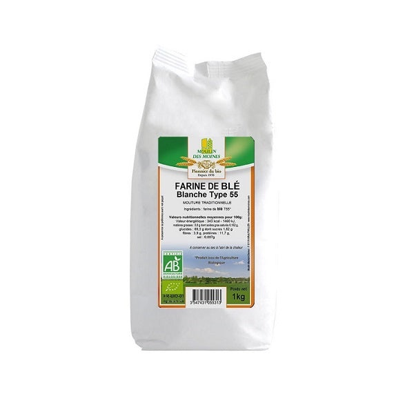 Farine de blé blanche T55 - Moulin des Moines Maroc vente en ligne epicerie Fine