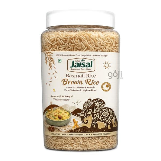 Graines de riz brun Extra long - أرز بني بسماتي طويل  جدًا - JAISAL ORGANIC