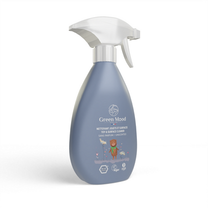 Spray nettoyant jouets et surfaces écologique sans parfum, 500ml - GREEN MOOD