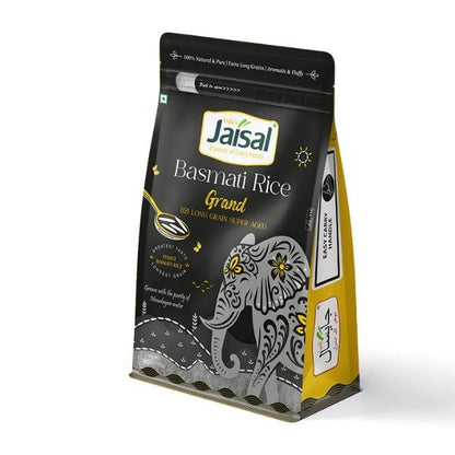 Riz Basmati Grand Jaisal 1121, Super Vieilli, Grains Extra Longs - JAISAL ORGANIC