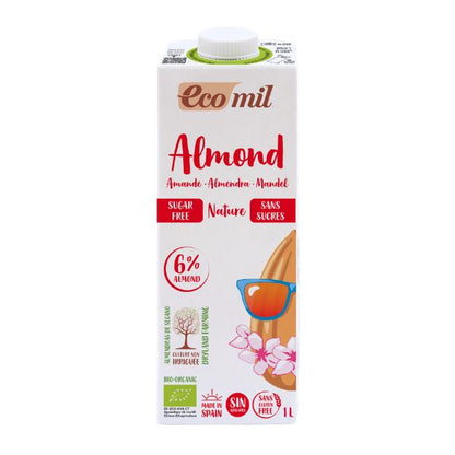 Lait d'amande 6% sans sucres Bio 1L - ECOMIL