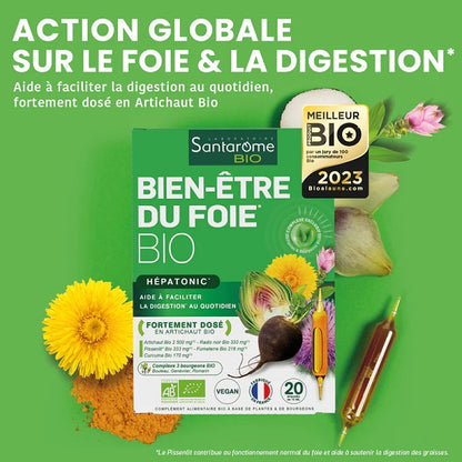 Bien-Être du Foie Bio - Hépatonic, 20 ampoules- SANTAROME BIO