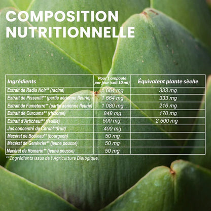 Bien-Être du Foie Bio - Hépatonic, 20 ampoules- SANTAROME BIO