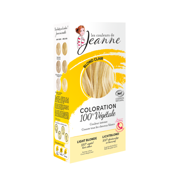 Coloration blond clair 100% végétale 100g - Les couleurs de jeanne Maroc vente en ligne epicerie Fine 