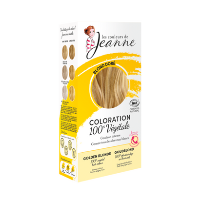 Coloration blond doré 100% végétale 100g - Les couleurs de jeanne Maroc vente en ligne epicerie Fine 