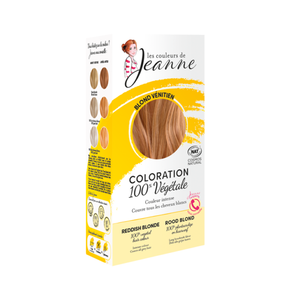 Coloration Blond vénitien 100% végétale 100g - Les couleurs de jeanne Maroc vente en ligne epicerie Fine 