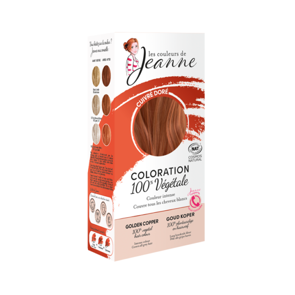 Coloration Cuivré doré 100% végétale 100g - Les couleurs de jeanne Maroc vente en ligne epicerie Fine 