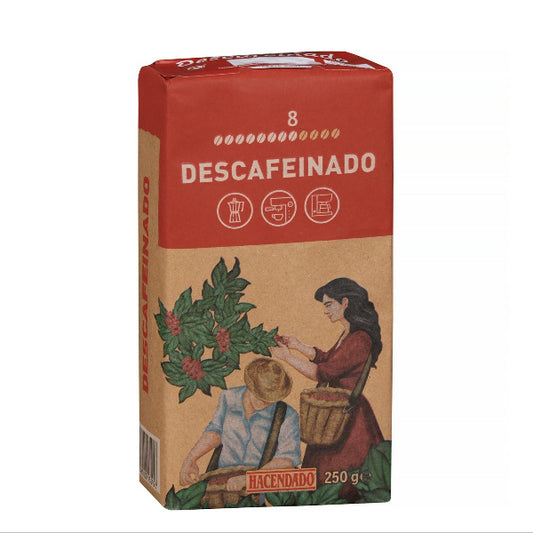 Café Décaféiné Hacendado Moulu Naturel 250g