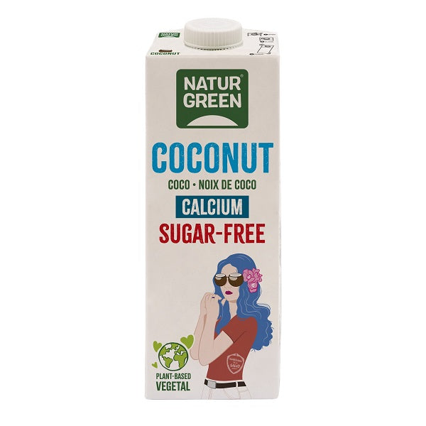حليب جوز الهند بالكالسيوم، غير محلى، 1 لتر - NaturGreen