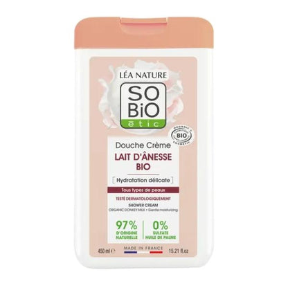 كريم الاستحمام بحليب الحمار 450 مل - So' Bio ETIC