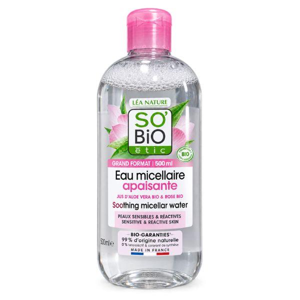 Eau micellaire apaisante, 500ml - So' Bio ETIC