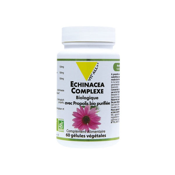Echinacea Complexe avec propolis bio 250mg.60 gélules - Vital Plus Maroc vente en ligne epicerie Fine 
