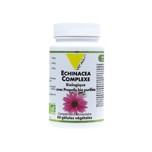 Echinacea Complexe avec propolis bio 250mg.60 gélules - Vital Plus Maroc vente en ligne epicerie Fine 