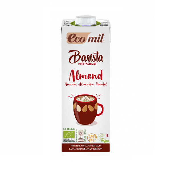 Barista Lait d’amande Bio 1L - Ecomil Maroc vente en ligne epicerie Fine 