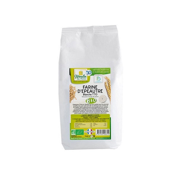 Farine d'épeautre blanche T170 - Moulin des Moines Maroc vente en ligne epicerie Fine 