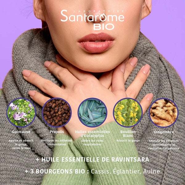 Respi'Rub Flash Bio، 15 قرصًا - SANTAROME BIO
