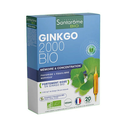 Ginkgo Bio 2000، 20 أمبولة - SANTAROME BIO