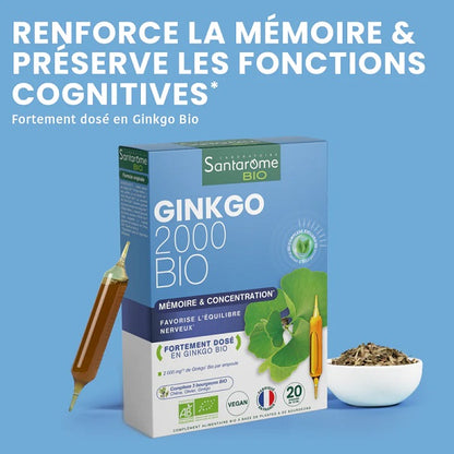 Ginkgo Bio 2000، 20 أمبولة - SANTAROME BIO