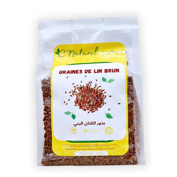 Graines de lin brun, زريعة الكتان - C'Naturel