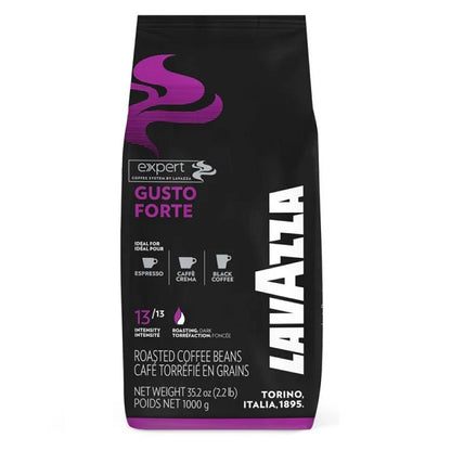 Café en grains GUSTO FORTE 1Kg, intensité 13 – Lavazza Maroc vente en ligne epicerie Fine 