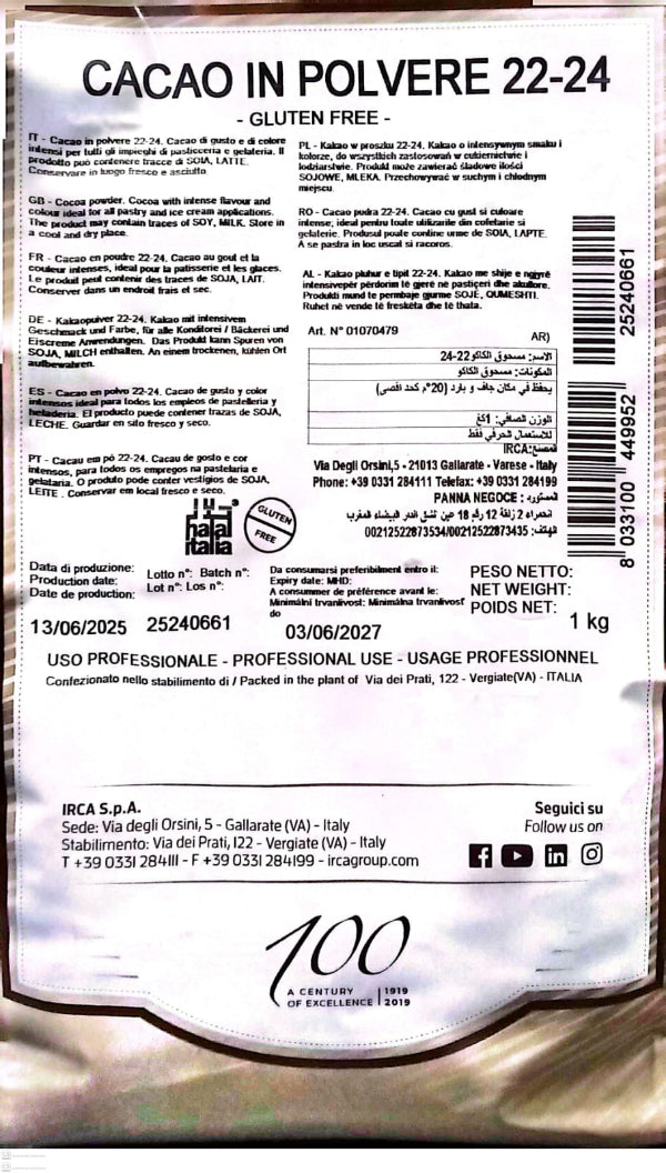 Poudre de Cacao 22-24% – IRCA