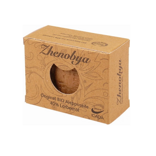 Savon d'Alep bio à 40% Huile de laurier - ZHENOBYA Maroc vente en ligne epicerie Fine 