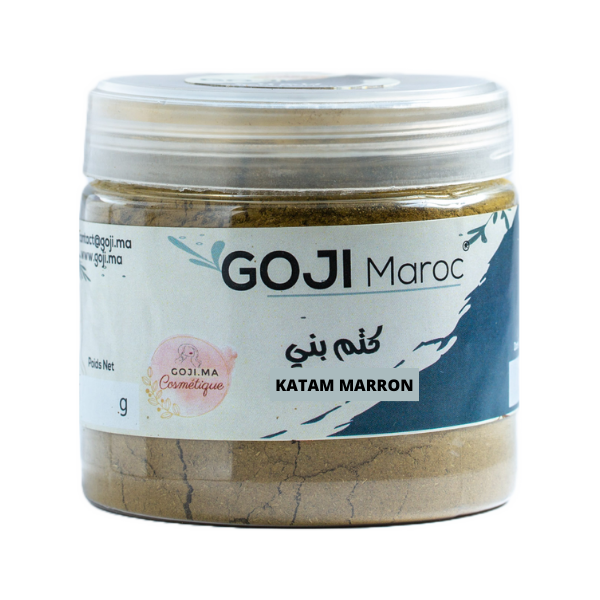 Hénné Katam Marron en poudre - حناء كتم 100 % طبيعي لون بني Maroc vente en ligne epicerie Fine 