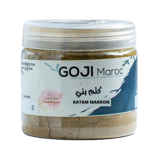 Hénné Katam Marron en poudre - حناء كتم 100 % طبيعي لون بني Maroc vente en ligne epicerie Fine 