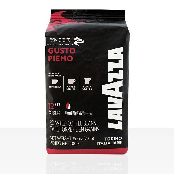 Café en grains GUSTO PIENO 1Kg, intensité 12 – LavAzza