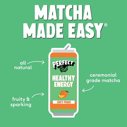 Boisson Healthy Energy Matcha pêche, 250ml - PERFECT TED