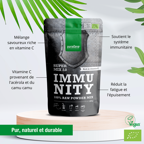 Mix Immunité en poudre, 100g - PURASANA Maroc vente en ligne epicerie Fine 