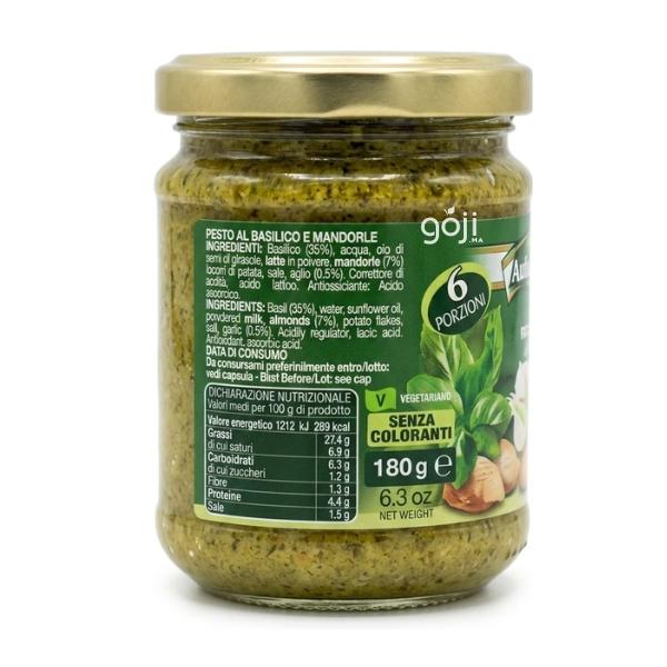 Pesto au Basilic Amandes et Ail, 180g – CONTORNO