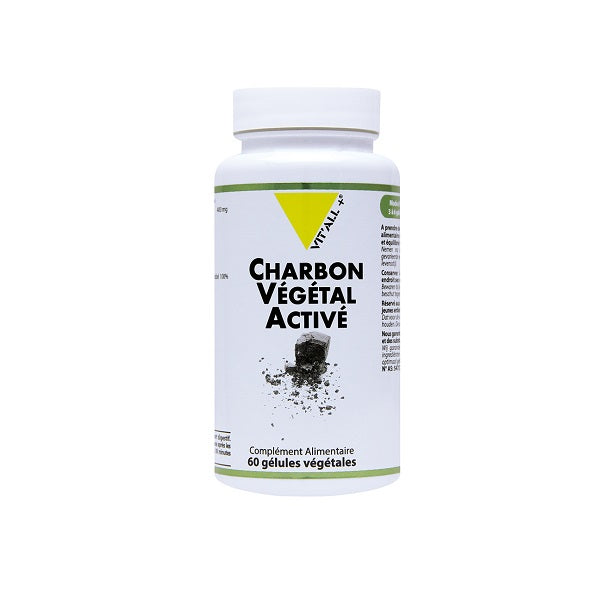 Charbon végétal activé BIO, 60 gélules - Vital Plus Maroc vente en ligne epicerie Fine 