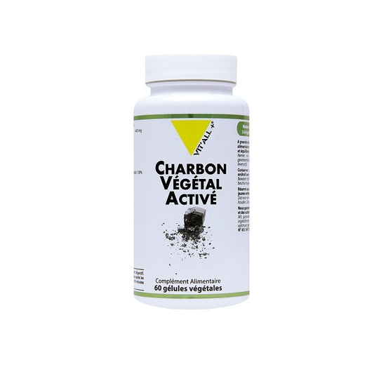 Charbon végétal activé BIO, 60 gélules - Vital Plus Maroc vente en ligne epicerie Fine 