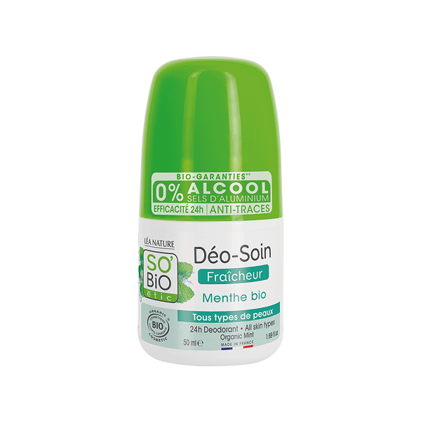 Déo-Soin Fraîcheur Menthe 50ml -  So' Bio ETIC Maroc vente en ligne epicerie Fine 