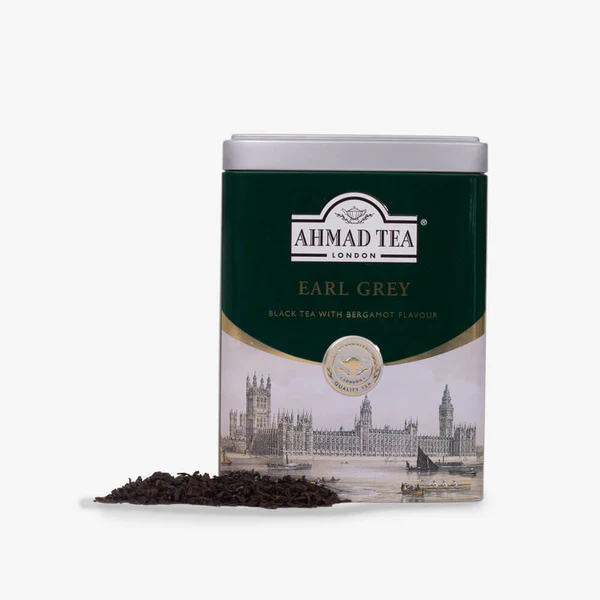 Thé noir au goût de bergamote Earl Grey, 100g - Ahmad Tea Maroc vente en ligne epicerie Fine 