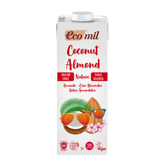 Lait d'amande et de coco bio, 1L - ECOMIL Maroc vente en ligne epicerie Fine 