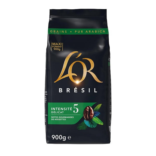 Café en grains Brésil, intensité 5 Délicat, 900g - L'OR