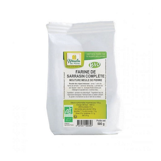 Farine de sarrasin complète 500g - Moulin des Moines Maroc vente en ligne epicerie Fine 