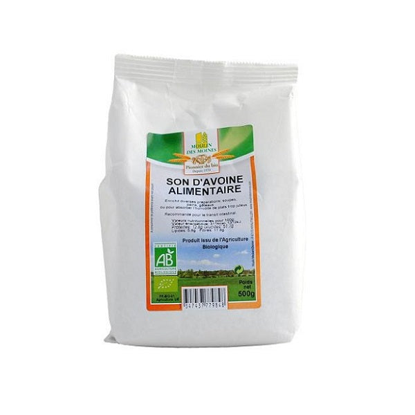 Son d'avoine alimentaire 500g - Moulin des Moines Maroc vente en ligne epicerie Fine 