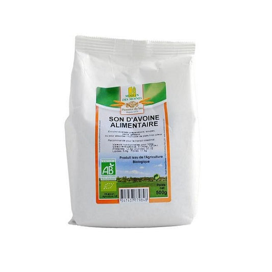 Son d'avoine alimentaire 500g - Moulin des Moines Maroc vente en ligne epicerie Fine 
