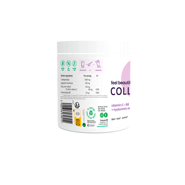 Poudre de collagène mûre, 240g Feel beautiful collagen - PURASANA