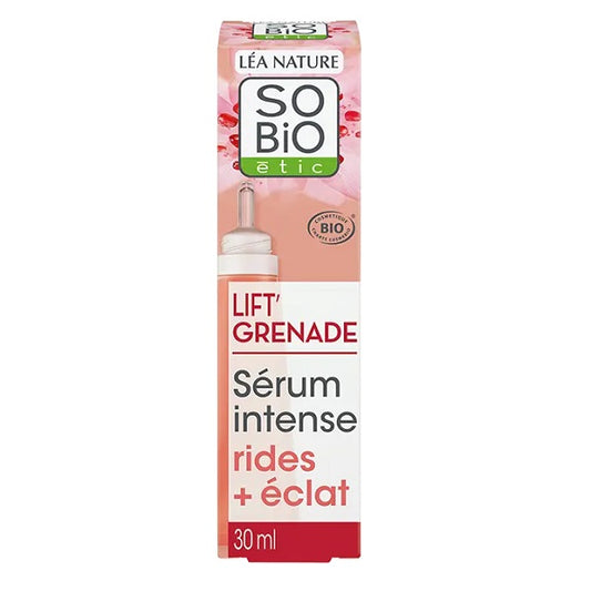 Sérum lissant éclat, LIFT'GRENADE, 30ml - So' Bio ETIC Maroc vente en ligne epicerie Fine 