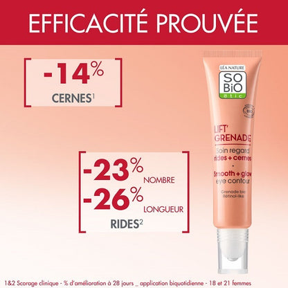 Gel contour des yeux, LIFT'GRENADE, 15ml - So' Bio ETIC Maroc vente en ligne epicerie Fine 