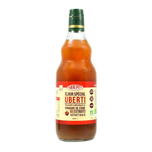 Elixir au vinaigre de cidre et aux 50 extraits végétaux BIO, 75cl - UBERTI Maroc vente en ligne epicerie Fine 