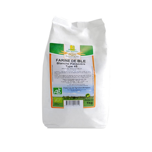 Farine de blé blanche pâtissière T45 - Moulin des Moines Maroc vente en ligne epicerie Fine 